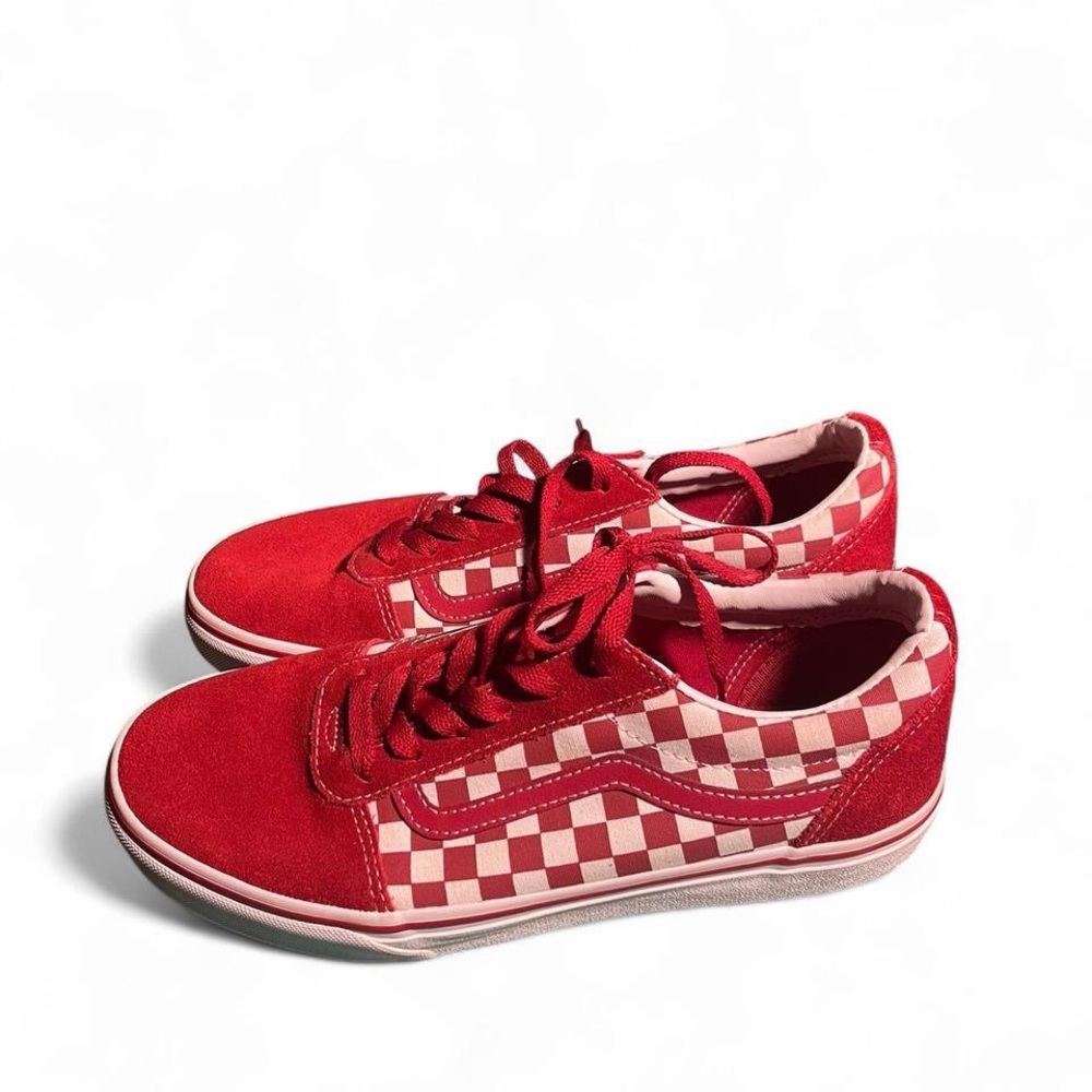 Vans Red and White Kids Sneakers